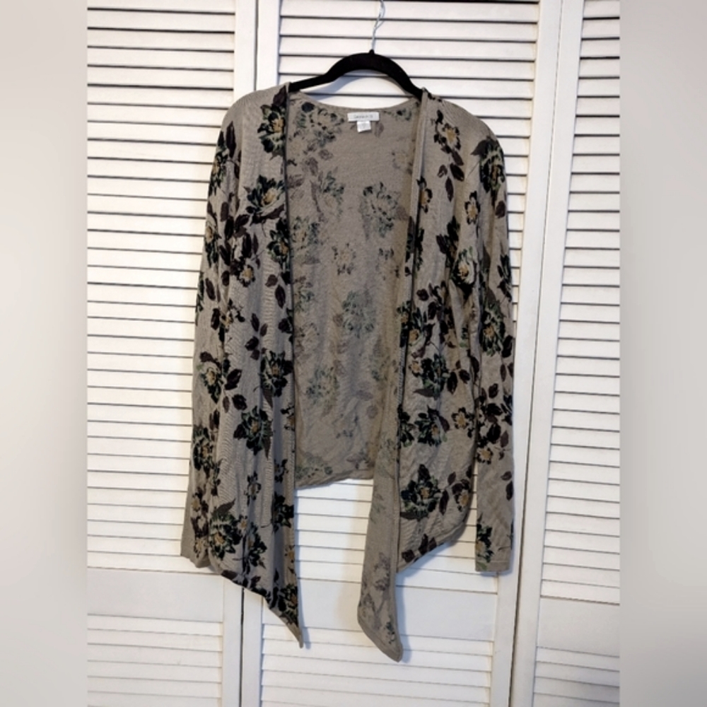 Garnet Hill Cardigan Large Tan